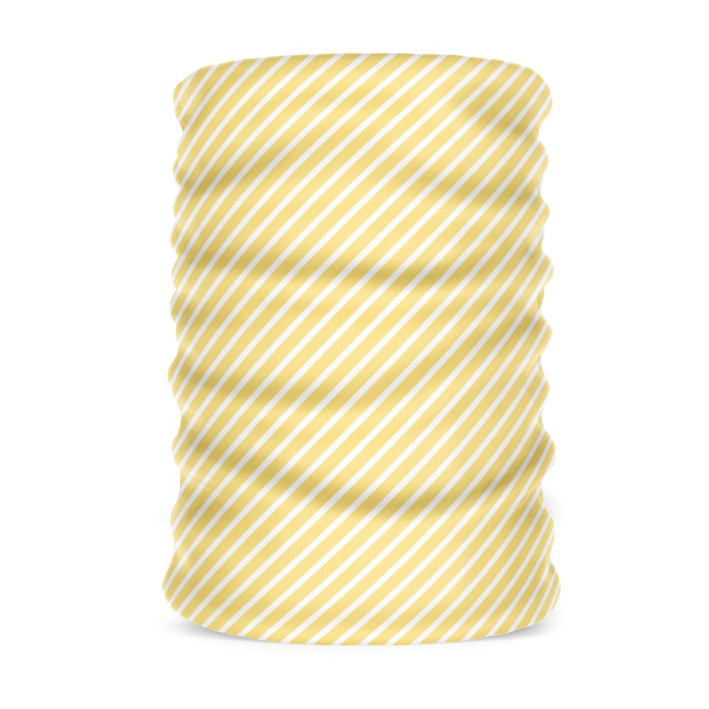 Çizgili Sarı Kadın Bandana Saç Bandı Toka Boyunluk