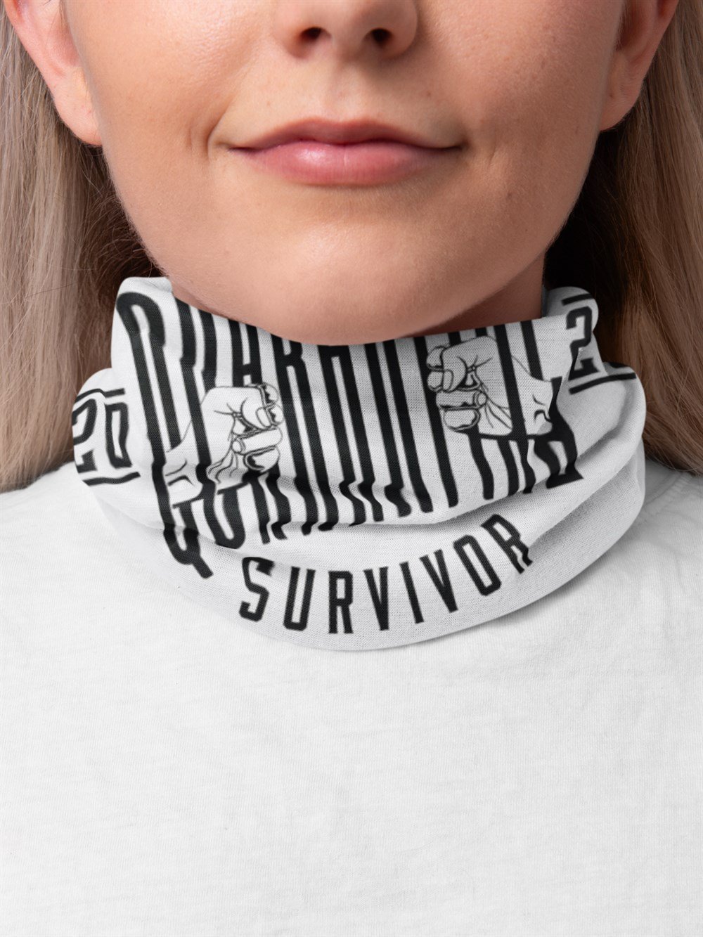 Coronavirus Quarantine Survıvor Kadın Bandana Saç Bandı Toka Boyunluk