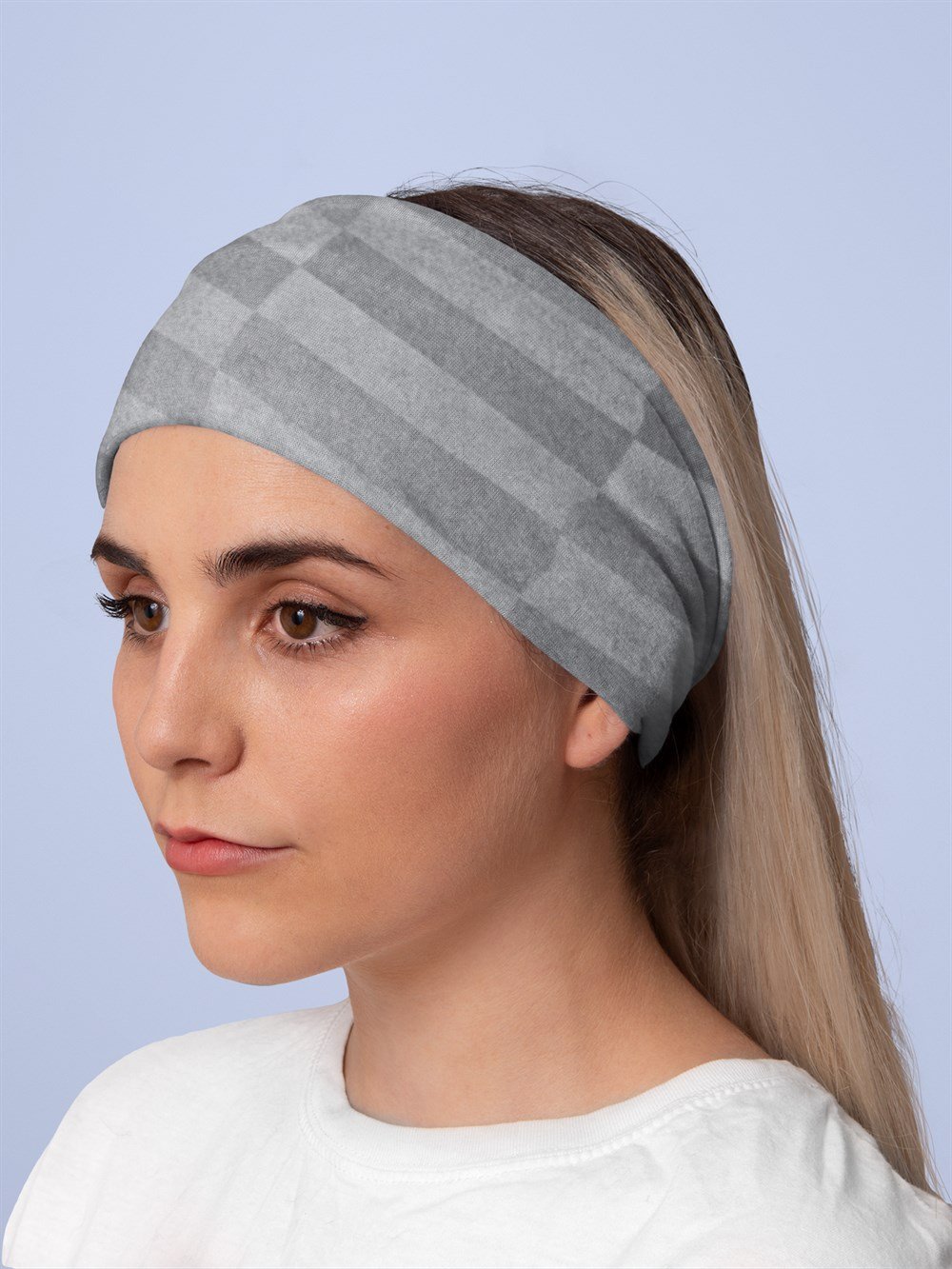 Dokuma Desen Kadın Bandana Saç Bandı Toka Boyunluk