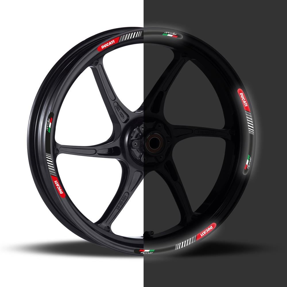 Ducati Kırmızı 3D Reflektif Yansıtma Özellikli Damla Jant Şeridi 