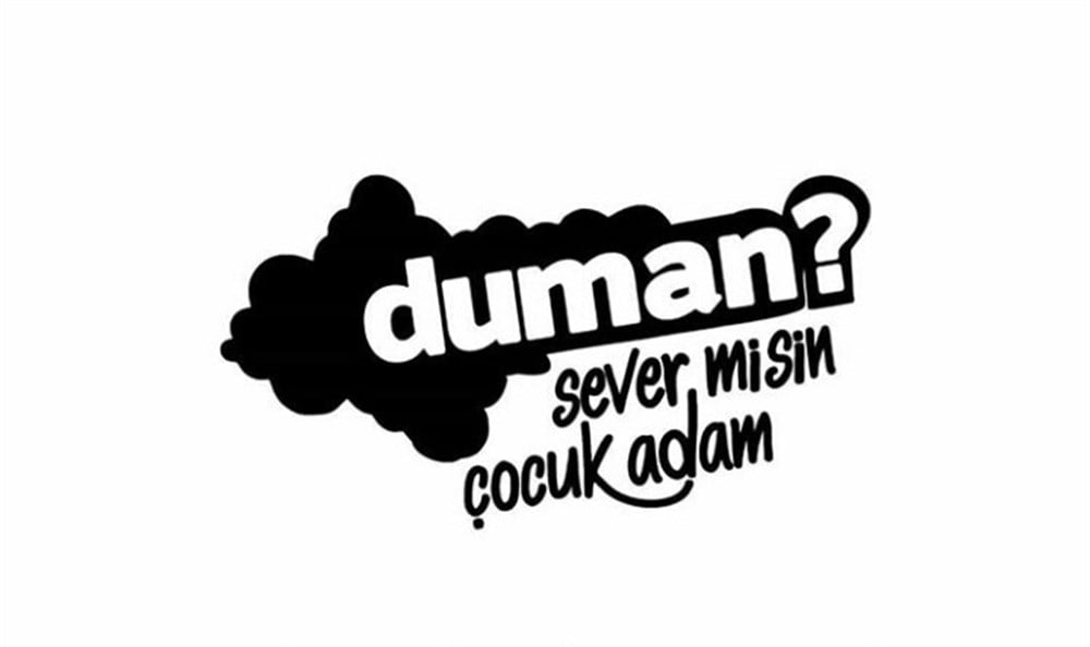 Duman Sever misin çocuk adam Sticker - Ücretsiz Kargo 10cm