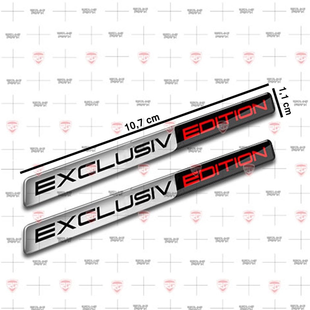 Exclusiv Edition 3D Gümüş Sticker 