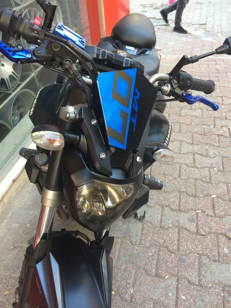 Florasan Sarı Yamaha Mt 07 Metal Ön Cam Sticker