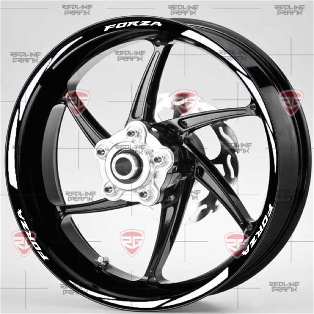 Forza Yazılı Beyaz Jant Şeridi