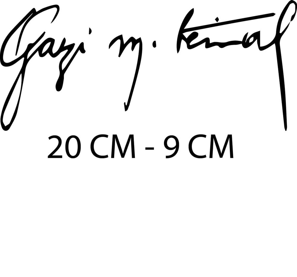 Gazi Mustafa Kemal İmza Sticker 