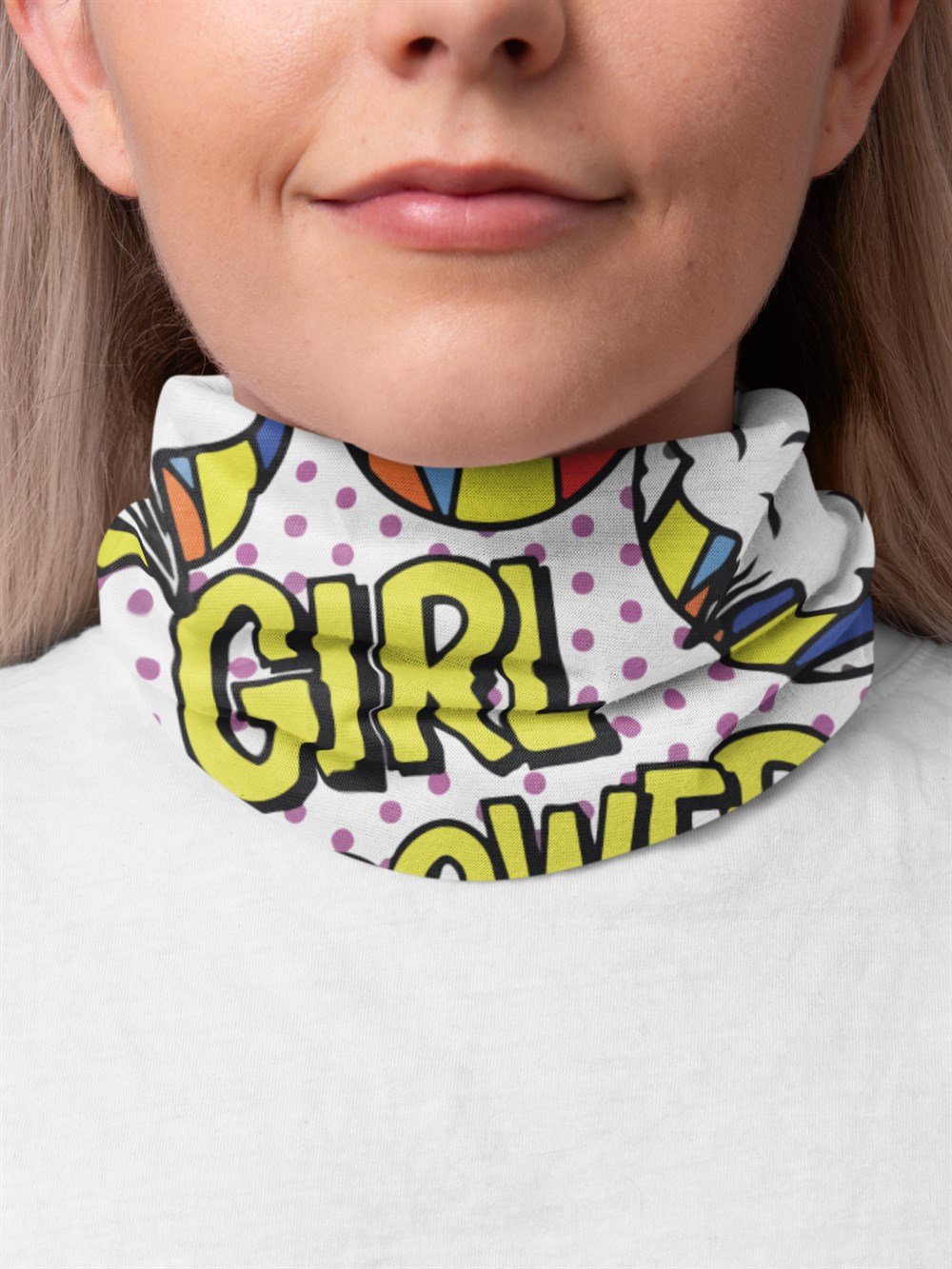 Girl Power Kadın Bandana Saç Bandı Toka Boyunluk