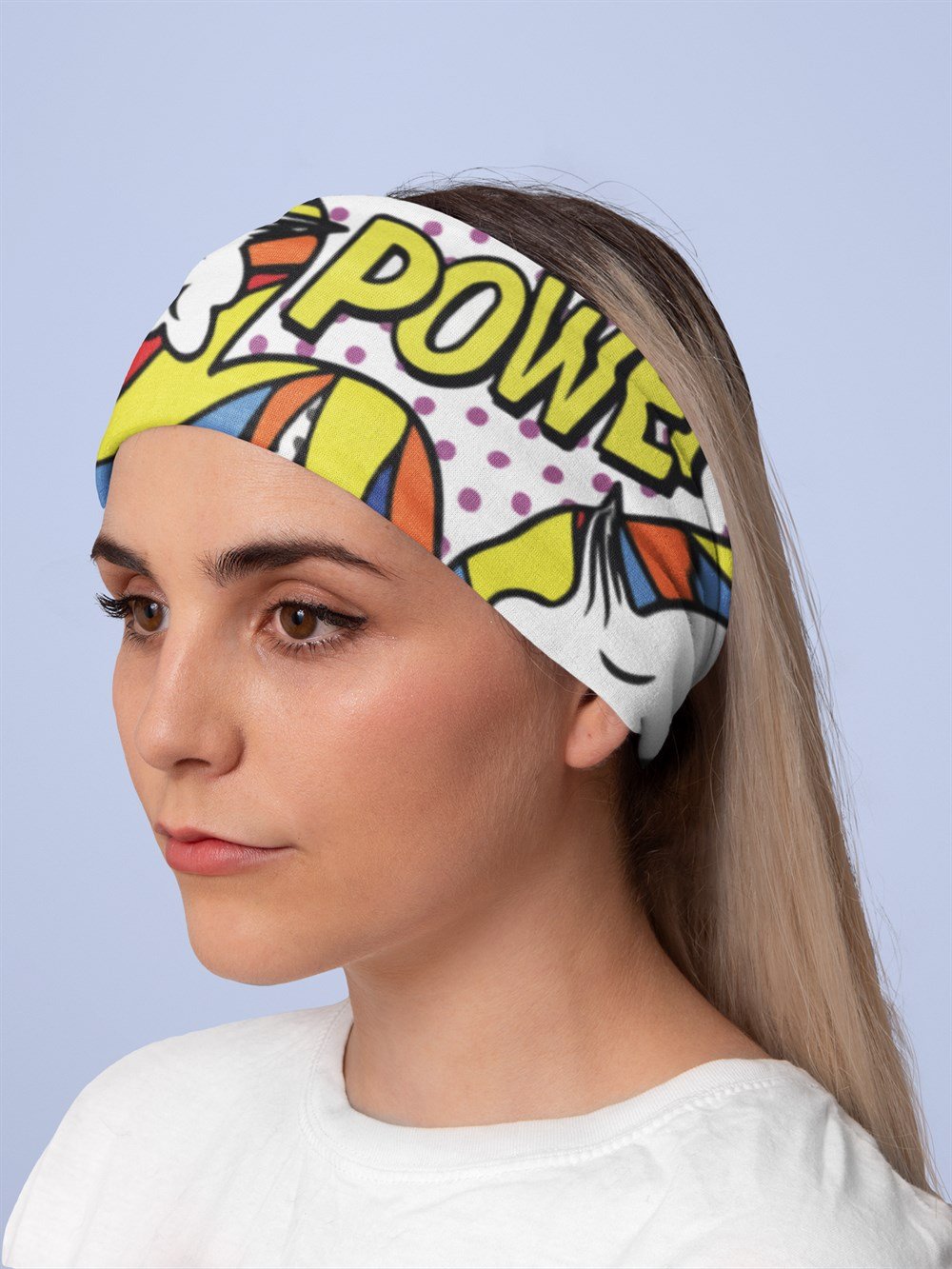 Girl Power Kadın Bandana Saç Bandı Toka Boyunluk