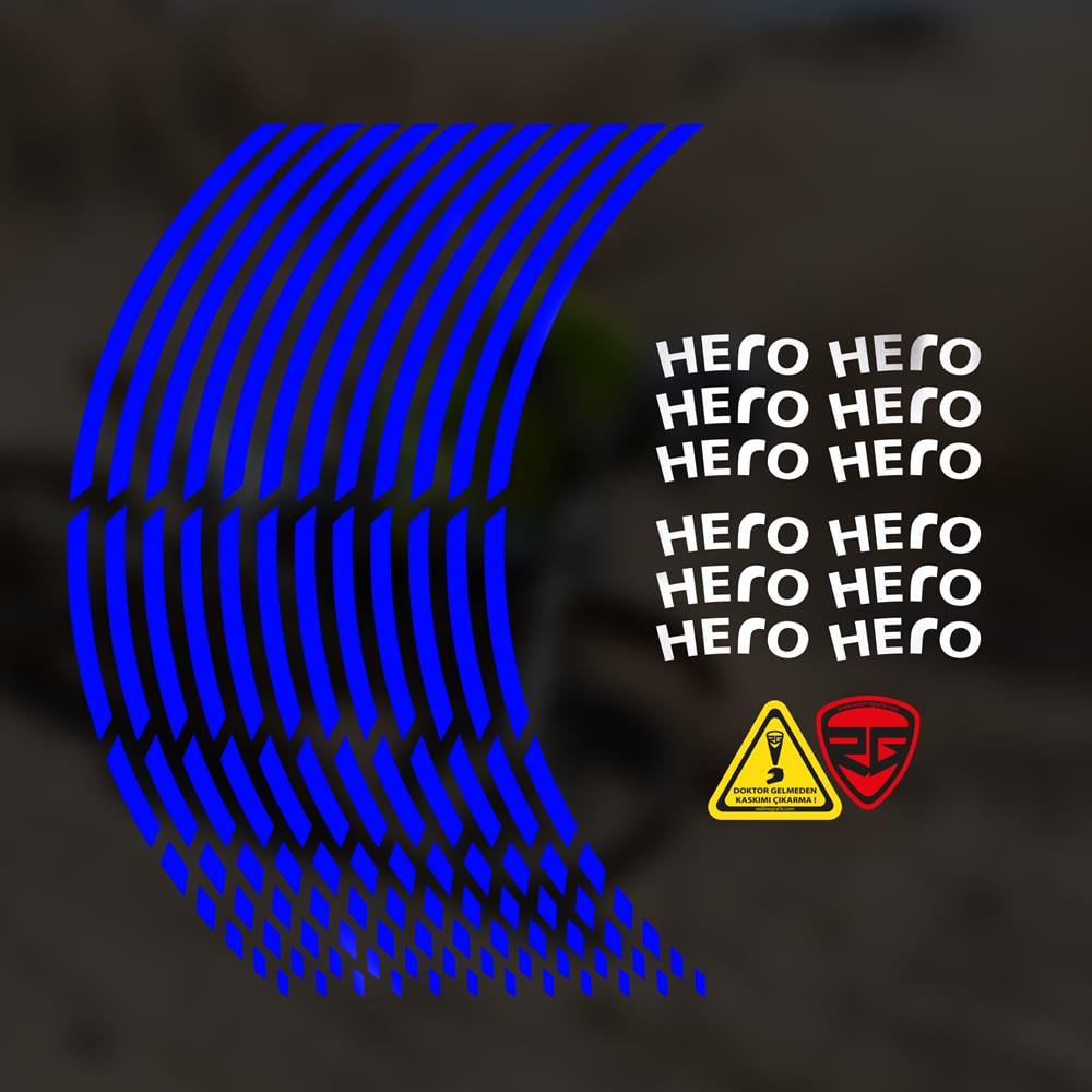 Hero X pulse 200 - 200 T- 4V Neon Blue jant şerit