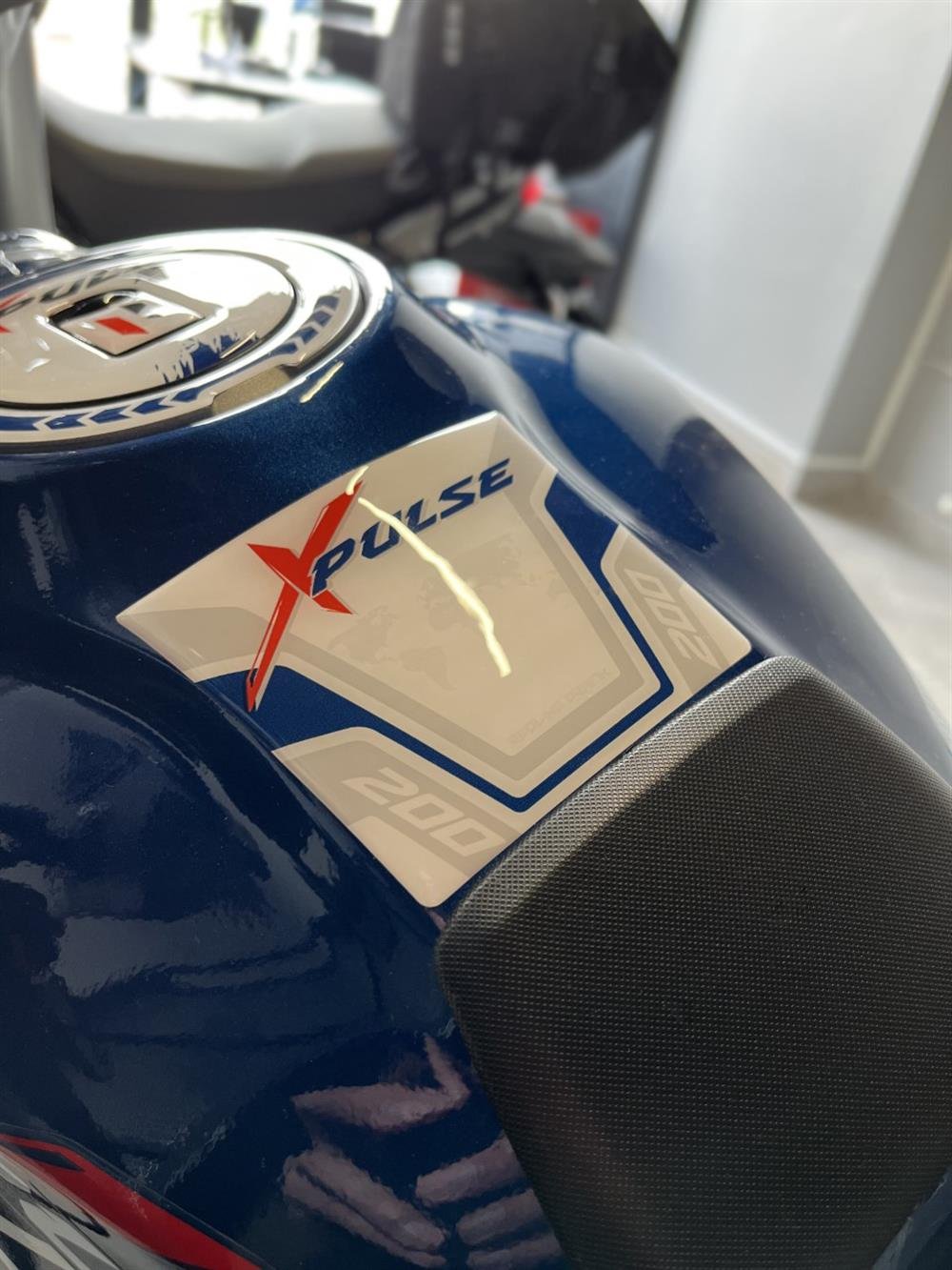 Hero Xpulse Beyaz Mavi Full Tank Pad Set 3D Sticker