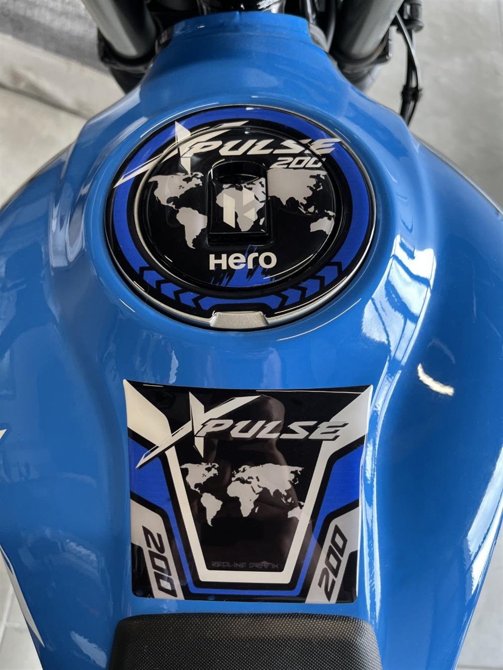 Hero Xpulse Mavi Full Tank Pad Set 3D Stıcker