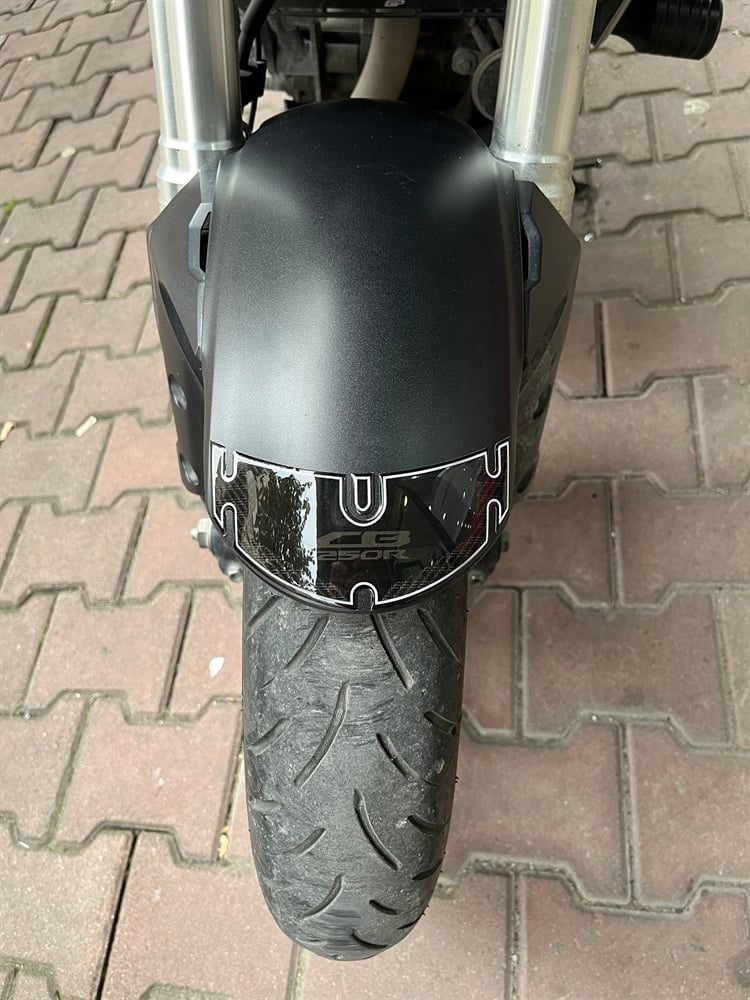 Honda Cb 250 R Full Sticker Pad Set Motorsiklet Koruma Siyah-Gümüş