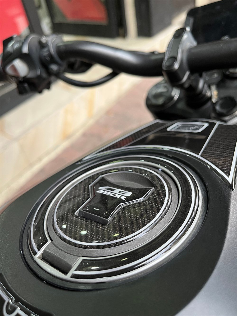 Honda Cb 250 R Tank Pad Set Motorsiklet Koruma Siyah-Gümüş