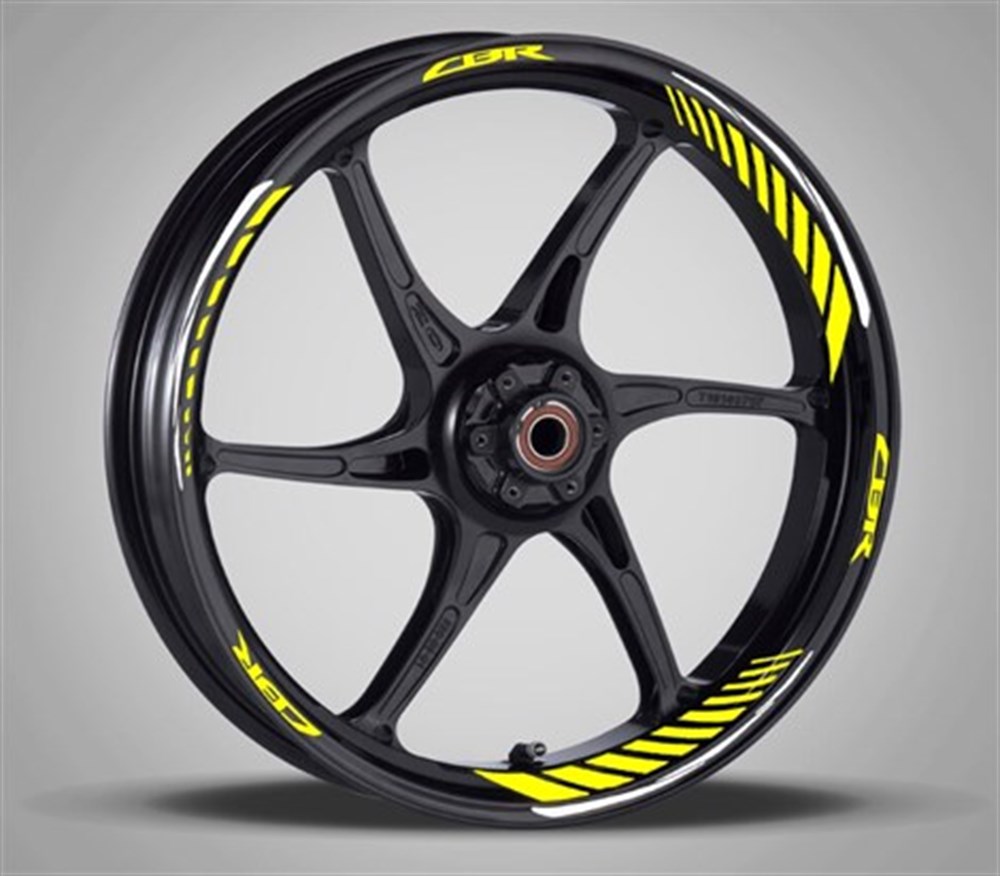 Honda Cbr Neon Sarı Beyaz Jant Şerit Takımı
