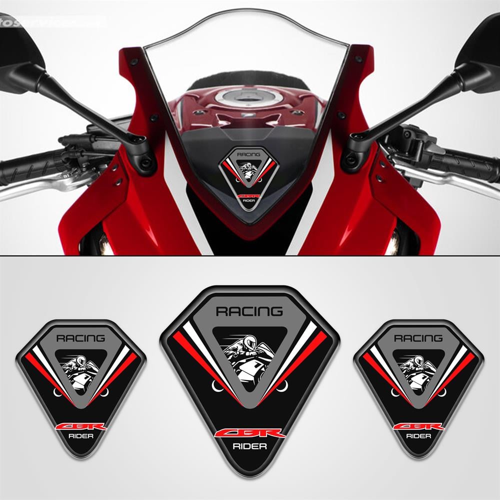 Honda CBR Üçlü Siyah Kırmızı 3D sticker cbr
