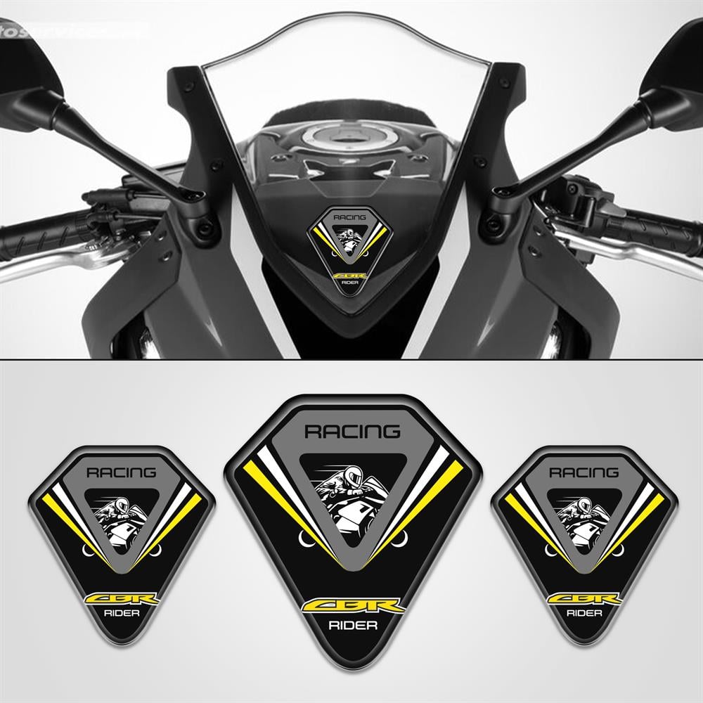 Honda CBR Üçlü Siyah Sarı 3D sticker cbr