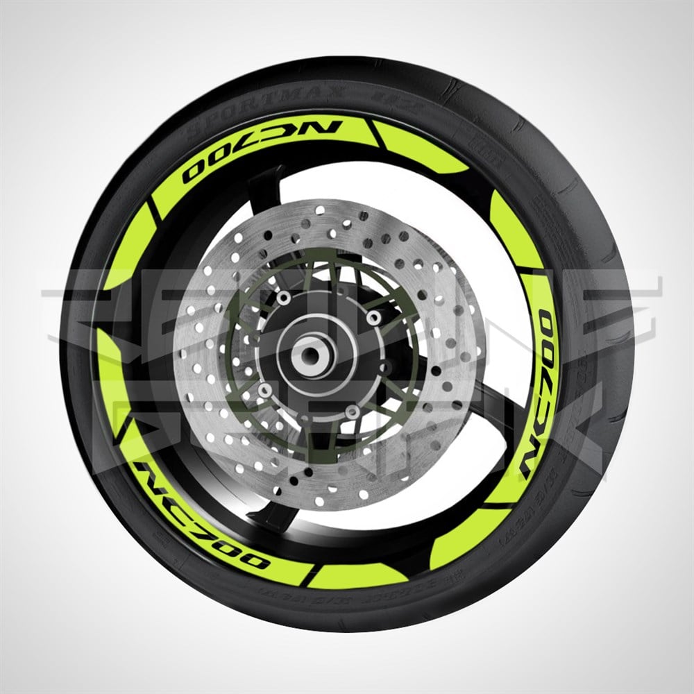 HONDA NC700 FOSFORLU REFLEKTİF JANT ŞERİDİ FLORASAN SARI