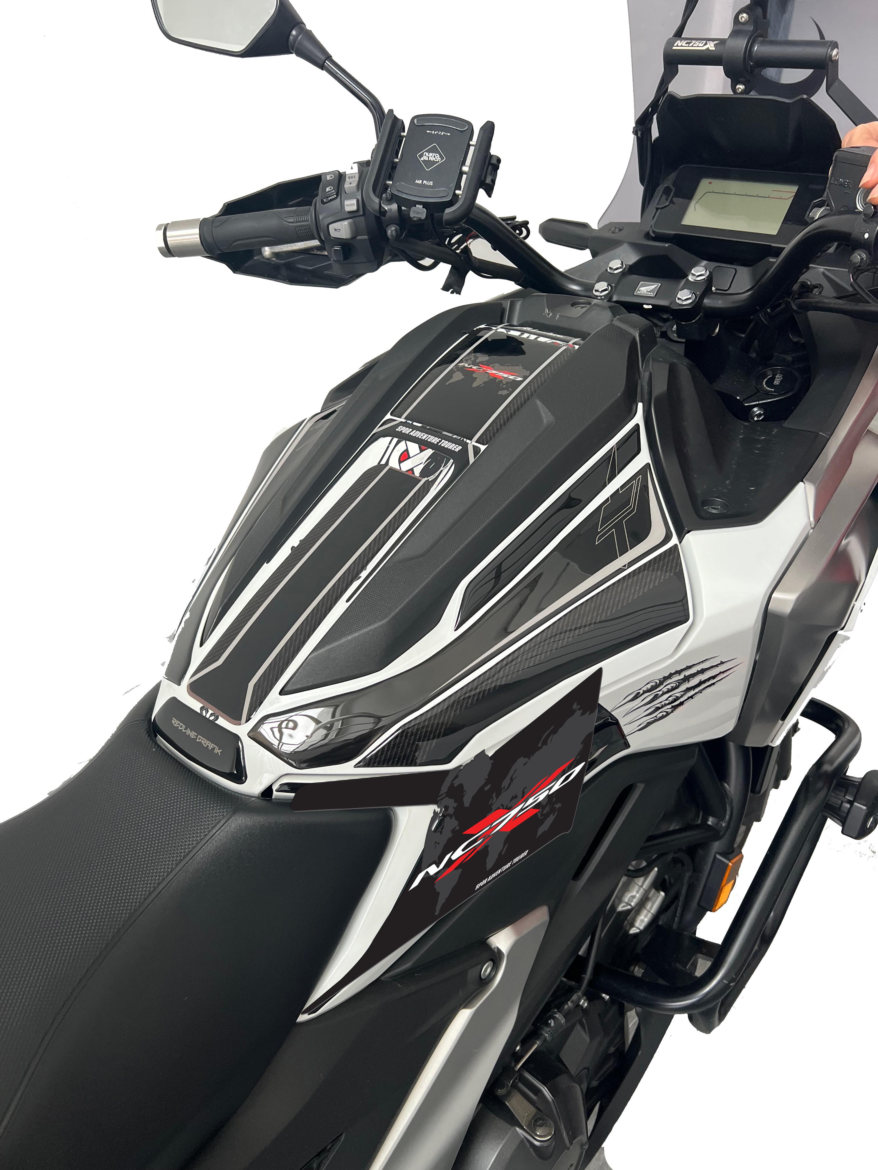 Honda NC750X 2021 - 2023 17 Parça Uyumlu Karbon Tank Pad  Yan Pad Kafa Pad Set