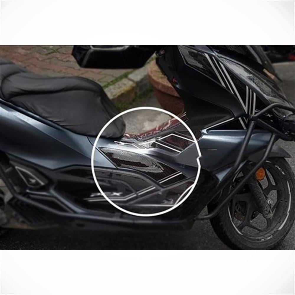 Honda Pcx 125 2021 Karbon beyaz Motosiklet bacak Koruyucu sticker pad
