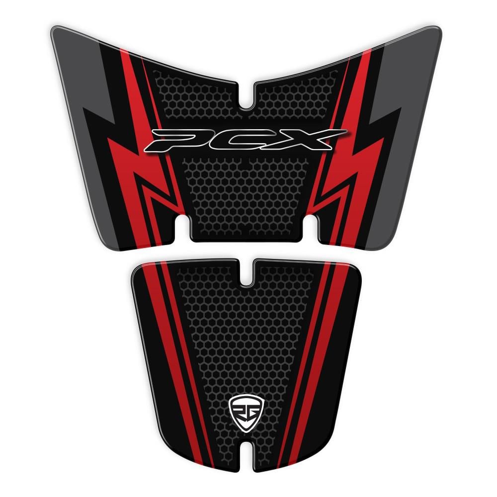 Honda Pcx 2014-2017 Tank Pad Siyah-kırmızı tasarım