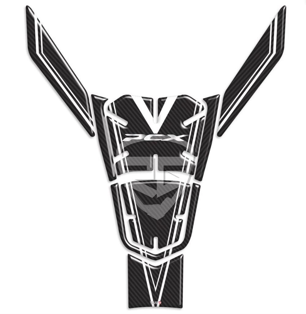 Honda Pcx 2021 Model Karbon Desen Beyaz Tank Pad