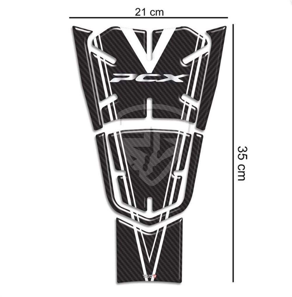 Honda Pcx 2021 Model Karbon Desen Beyaz Tank Pad