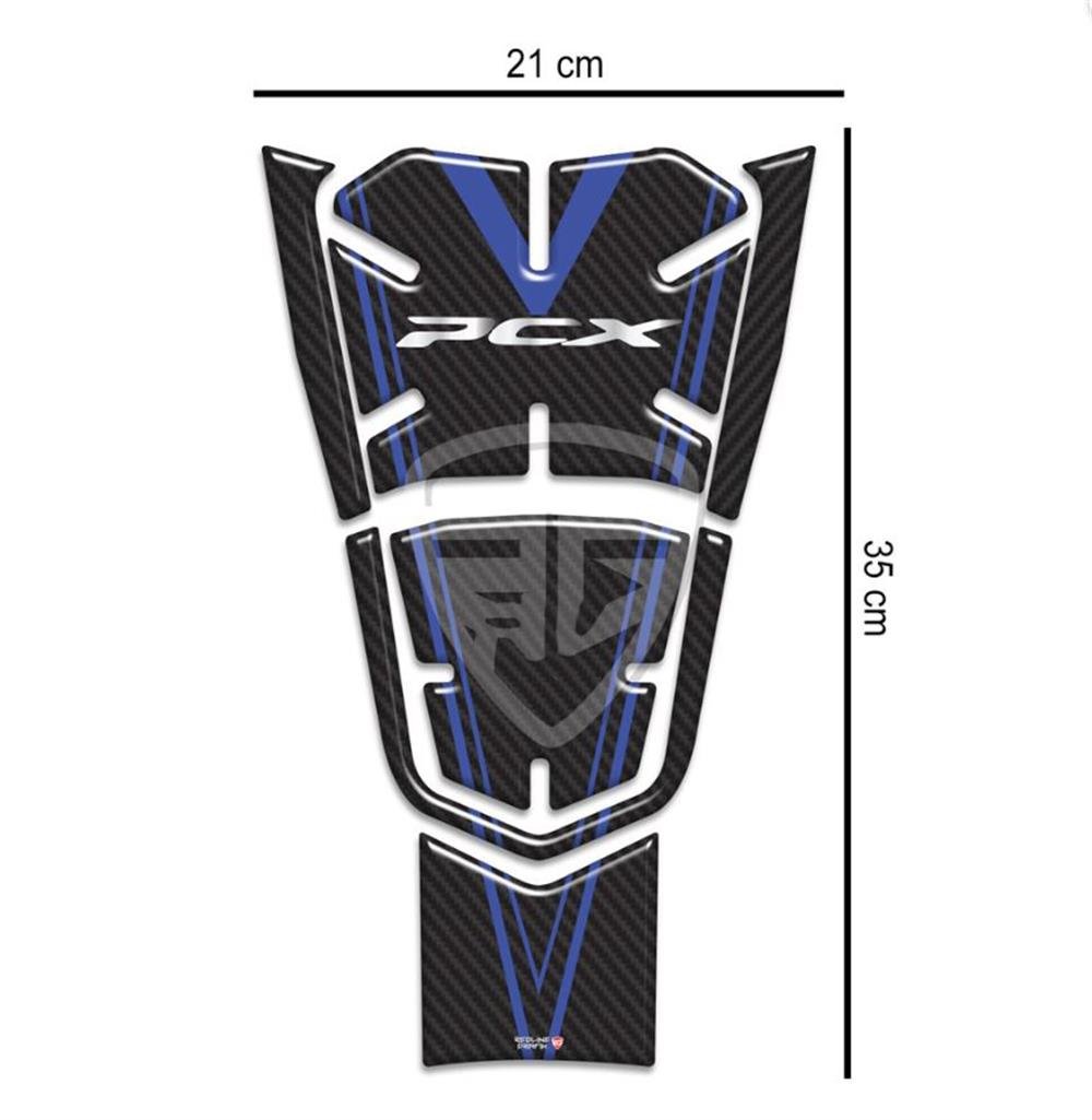 Honda Pcx 2021 Model Karbon Desen Mavi Tank Pad