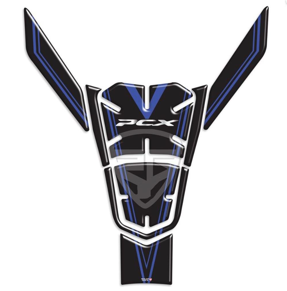 Honda Pcx 2021 Model Siyah Mavi Tank Pad