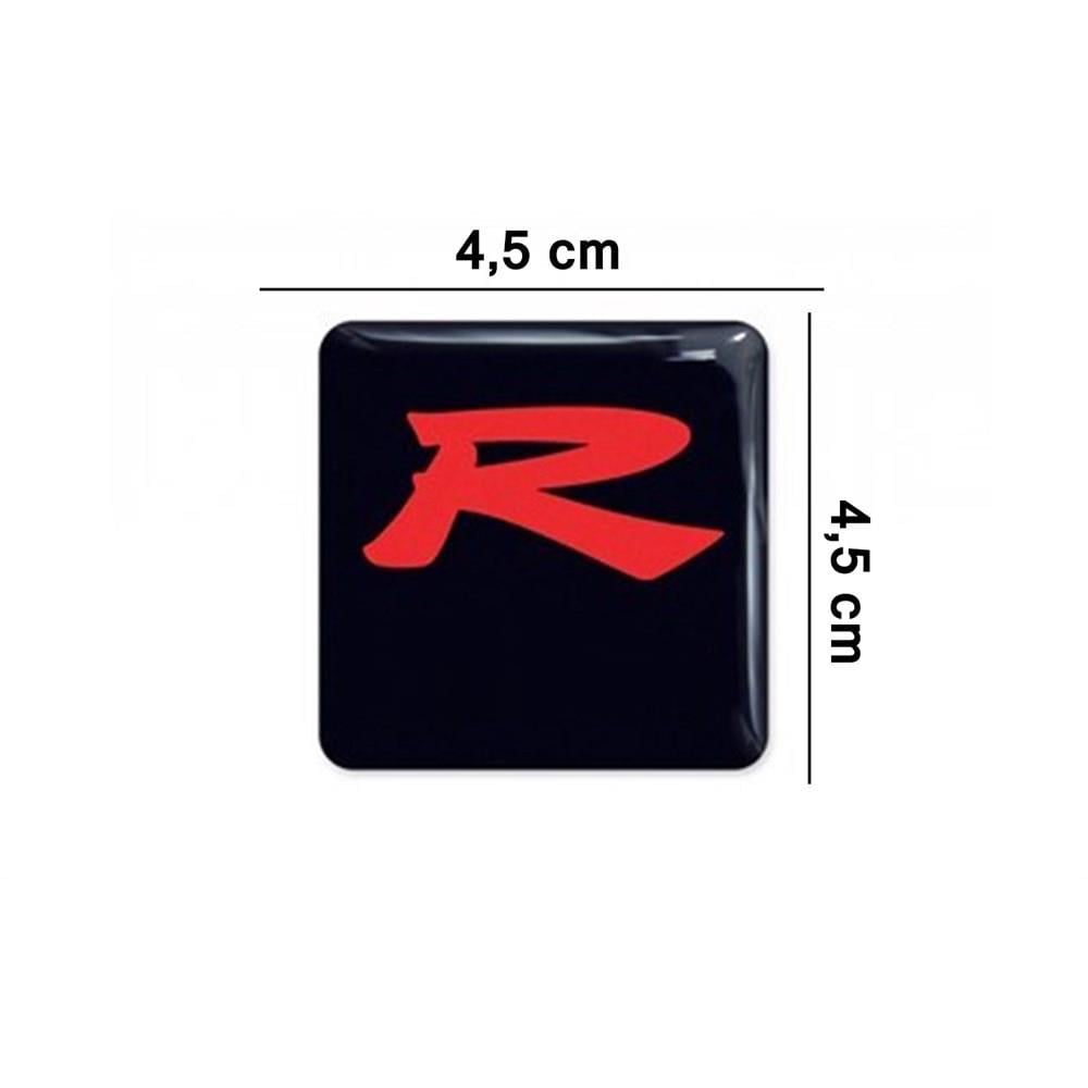 Honda Typer Racing R Siyah 3D Sticker 2 Adet