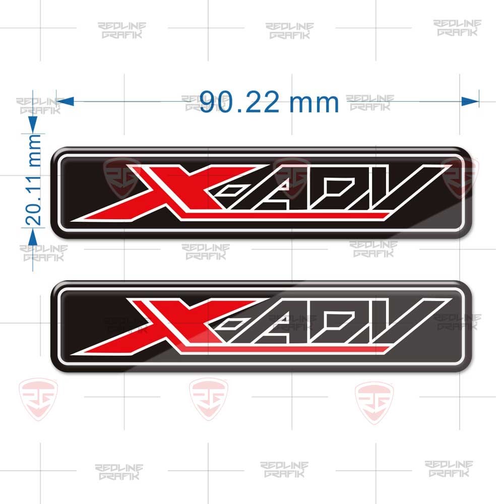 Honda XadvSticker Kabartmalı  2 Adet Ücretsiz Kargo