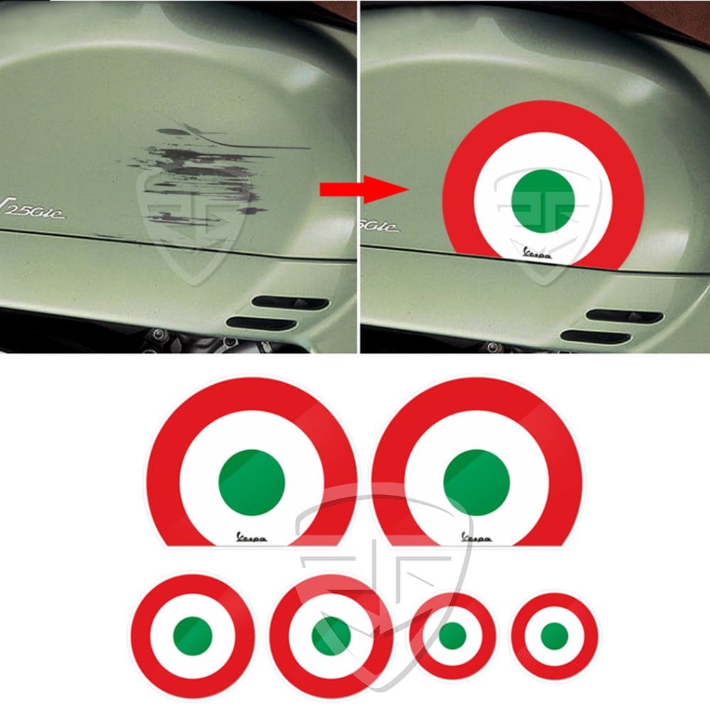 İtalya Bayrağı Motorsiklet Sticker Etiket  PIAGGIO VESPA GTS GTV LX LXV SPRINT 50 125 150 200 250 300 300  