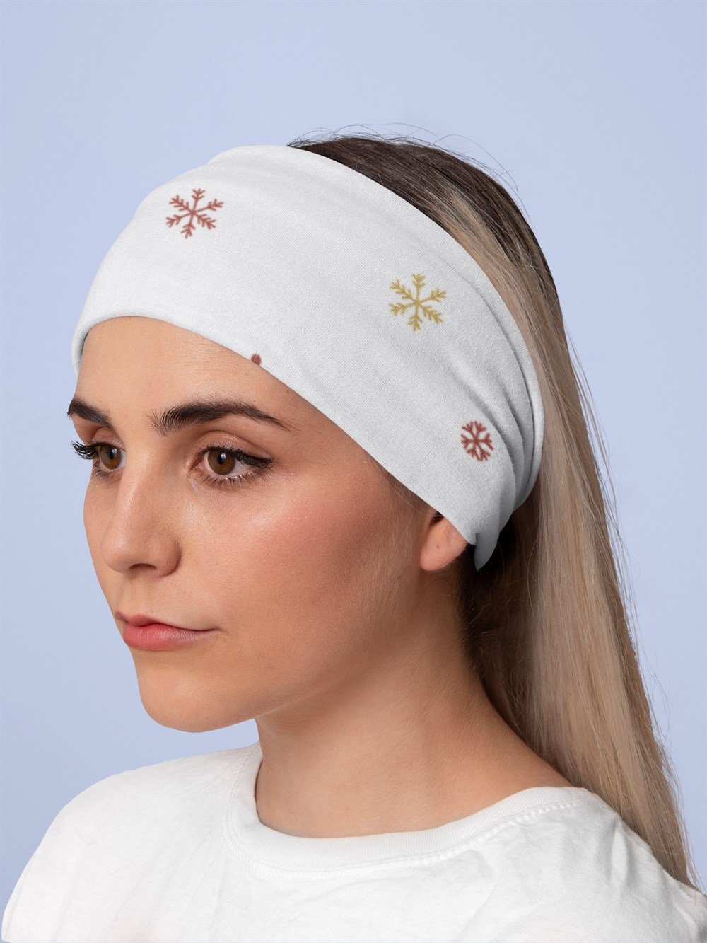 Kar Tanesi Bandana Saç Bandı Toka Boyunluk