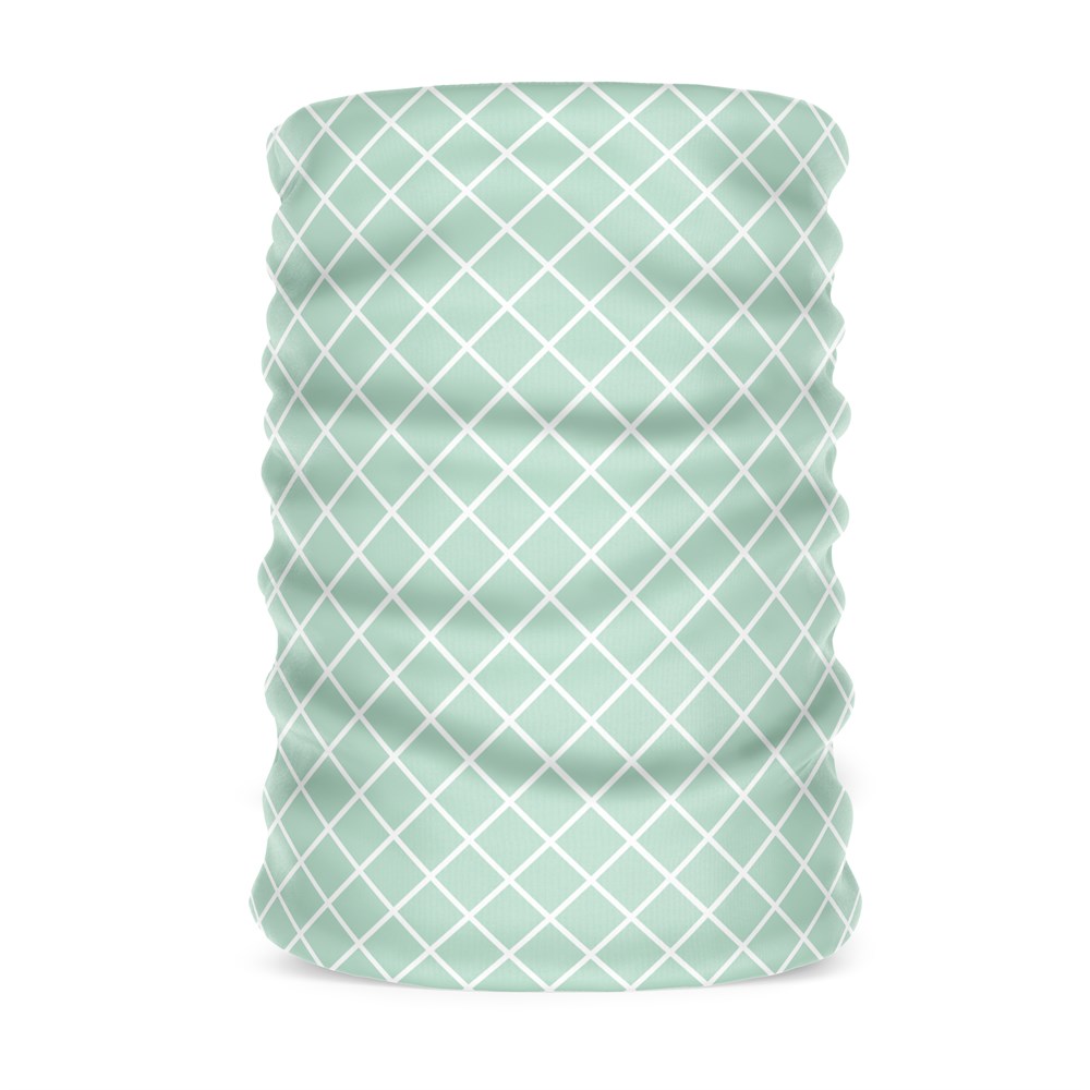 Kareli Yeşil Kadın Bandana Saç Bandı Toka Boyunluk