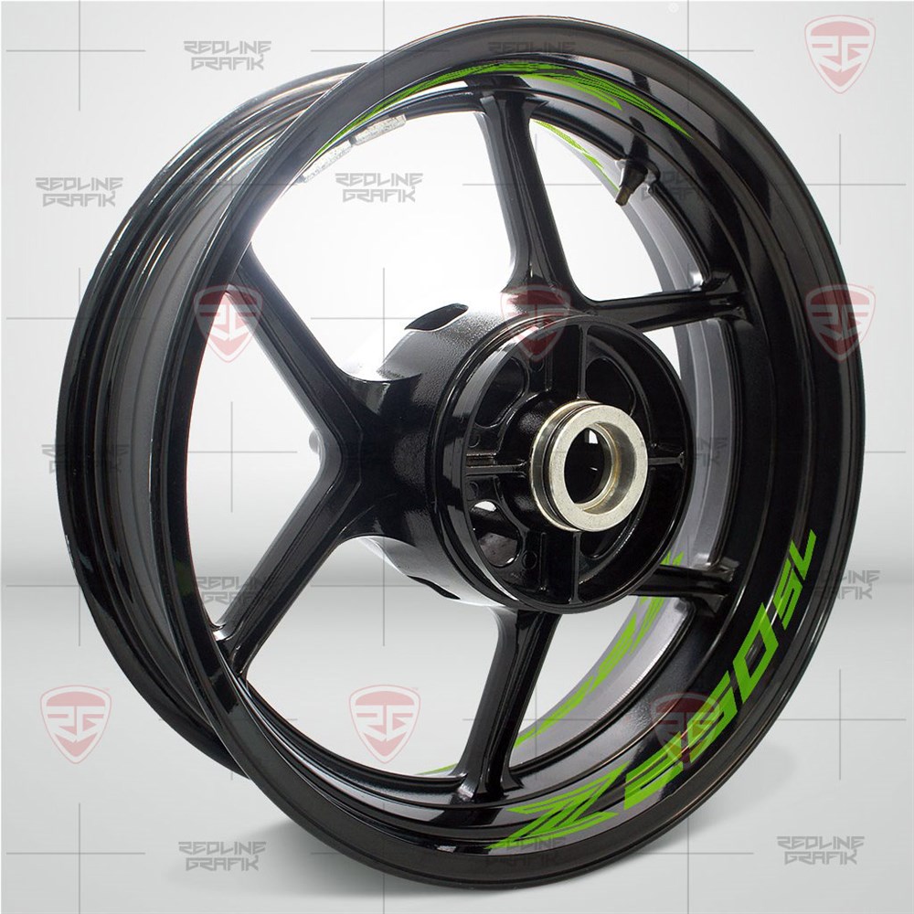 Kawasaki Z 250 SL Yeşil Jant Şeridi 