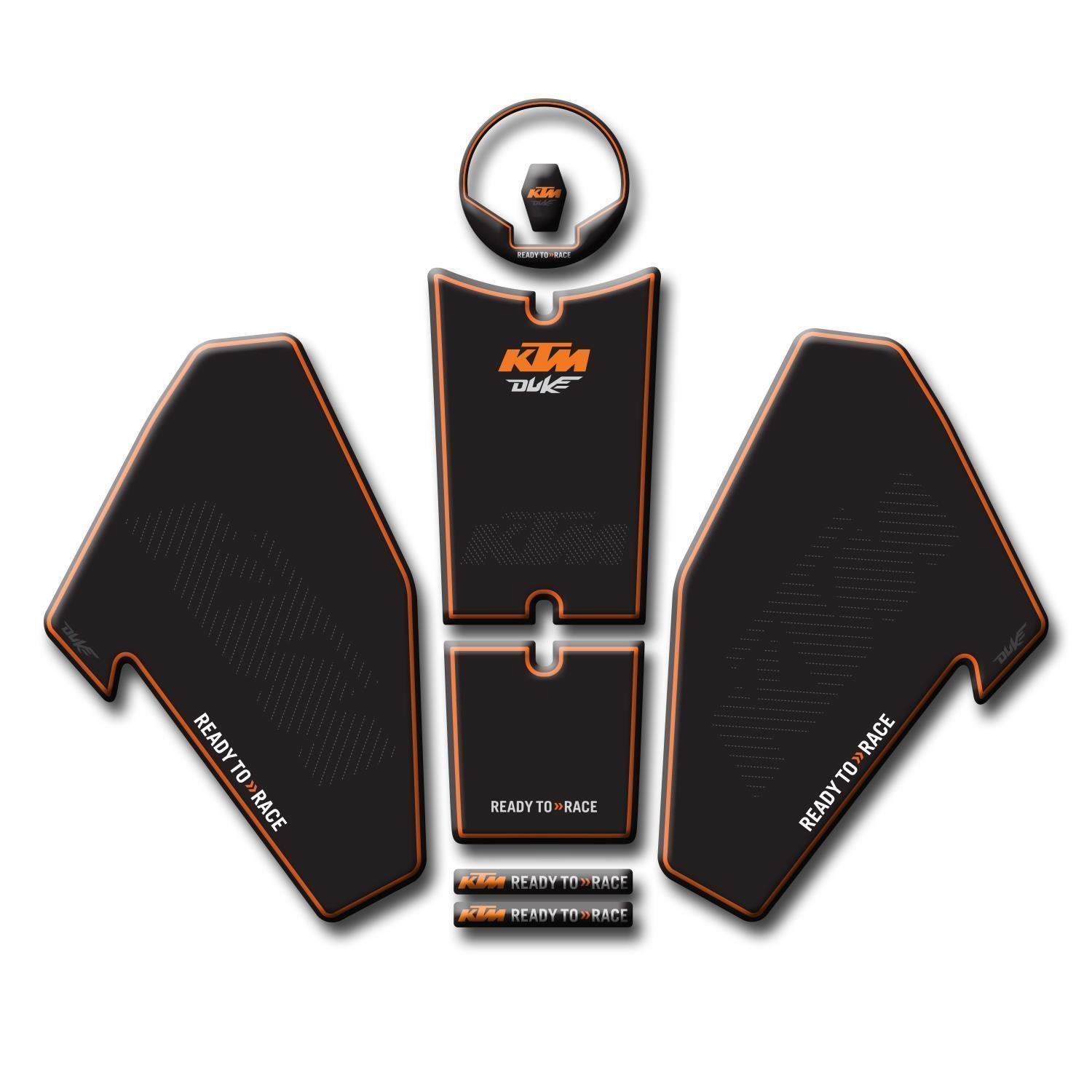 Ktm Duke 250 2024 Turuncu SiyahTank Pad Set Redline Grafik