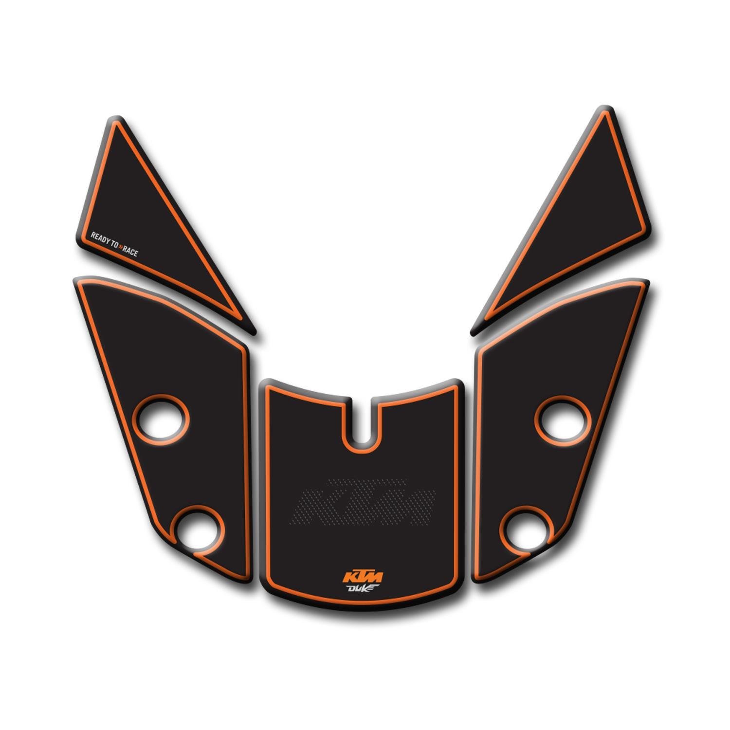 Ktm Duke 390 2024 Turuncu Siyah Full Tank Pad Set Redline Grafik