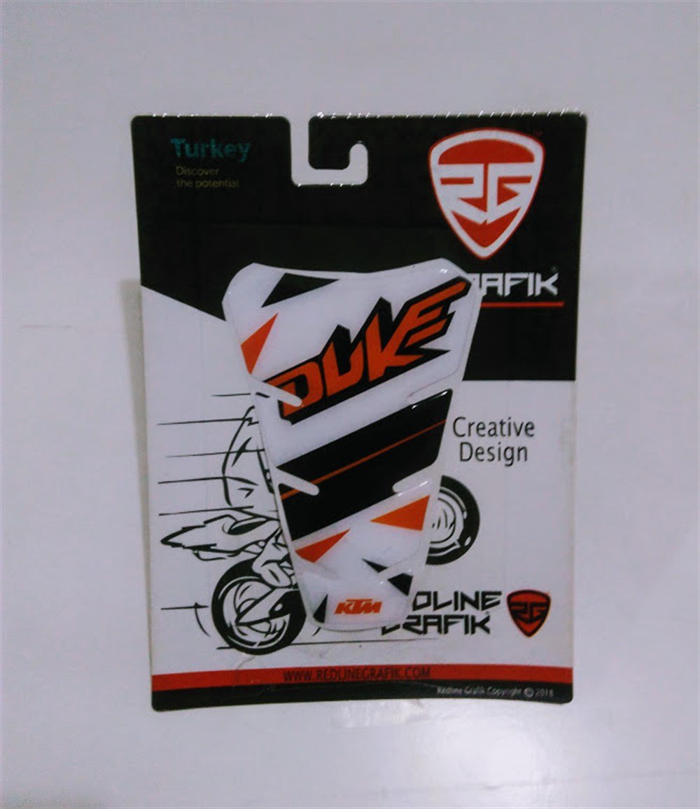 KTM Duke Siyah Beyaz Tank Pad