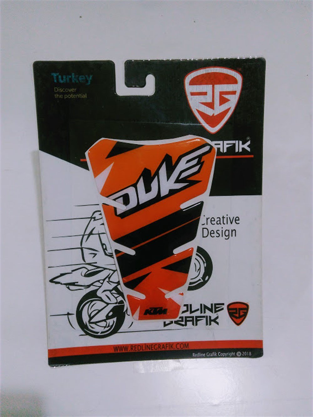 KTM Duke Siyah Portakal Rengi Tank Pad