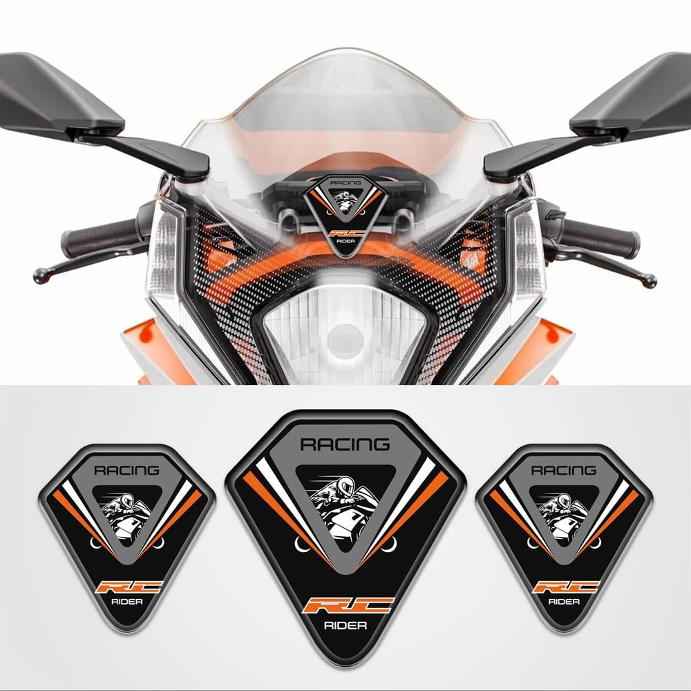 Ktm RC 200 390 Üçlü Siyah Turuncu 3D sticker rc