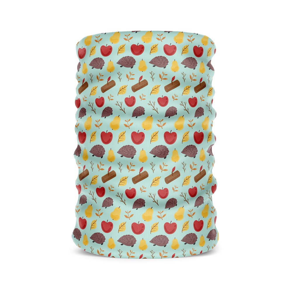 Küçük Orman Desenli Kadın Bandana Saç Bandı Toka Boyunluk