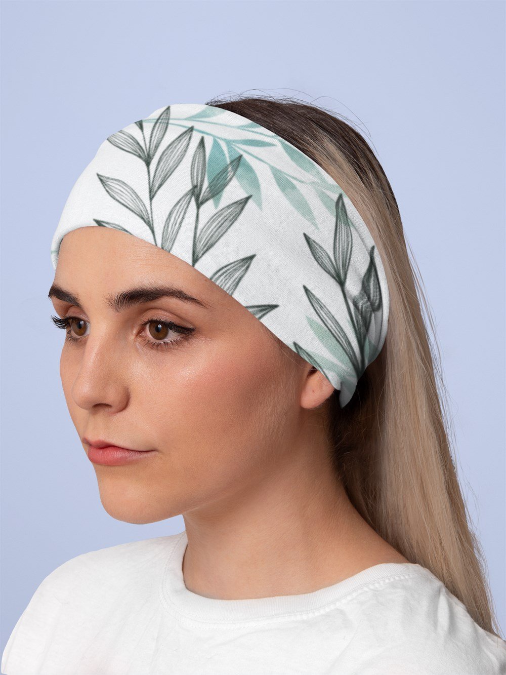 Leaf Kadın Bandana Saç Bandı Toka Boyunluk