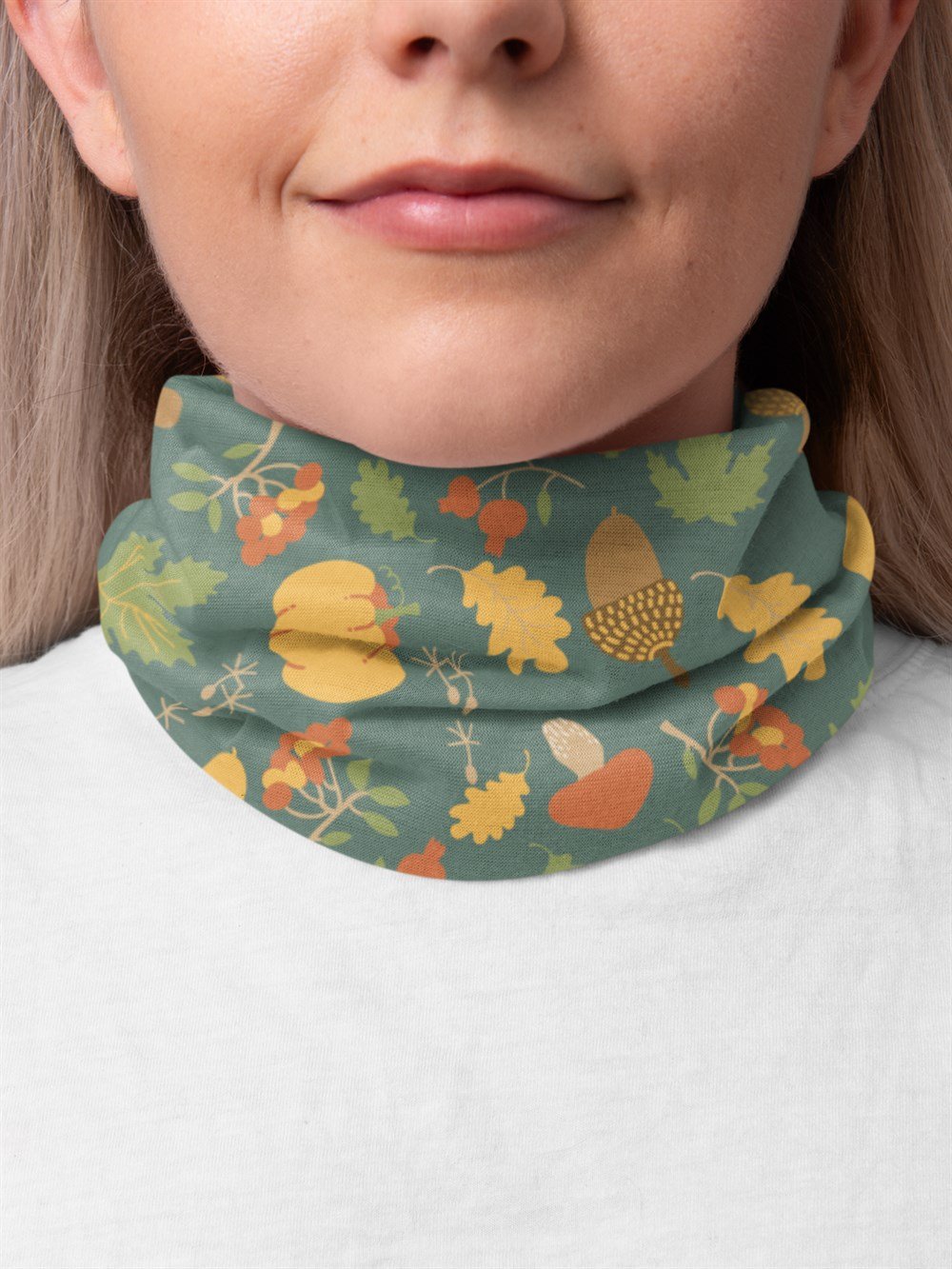 Mini Desen Kadın Bandana Saç Bandı Toka Boyunluk