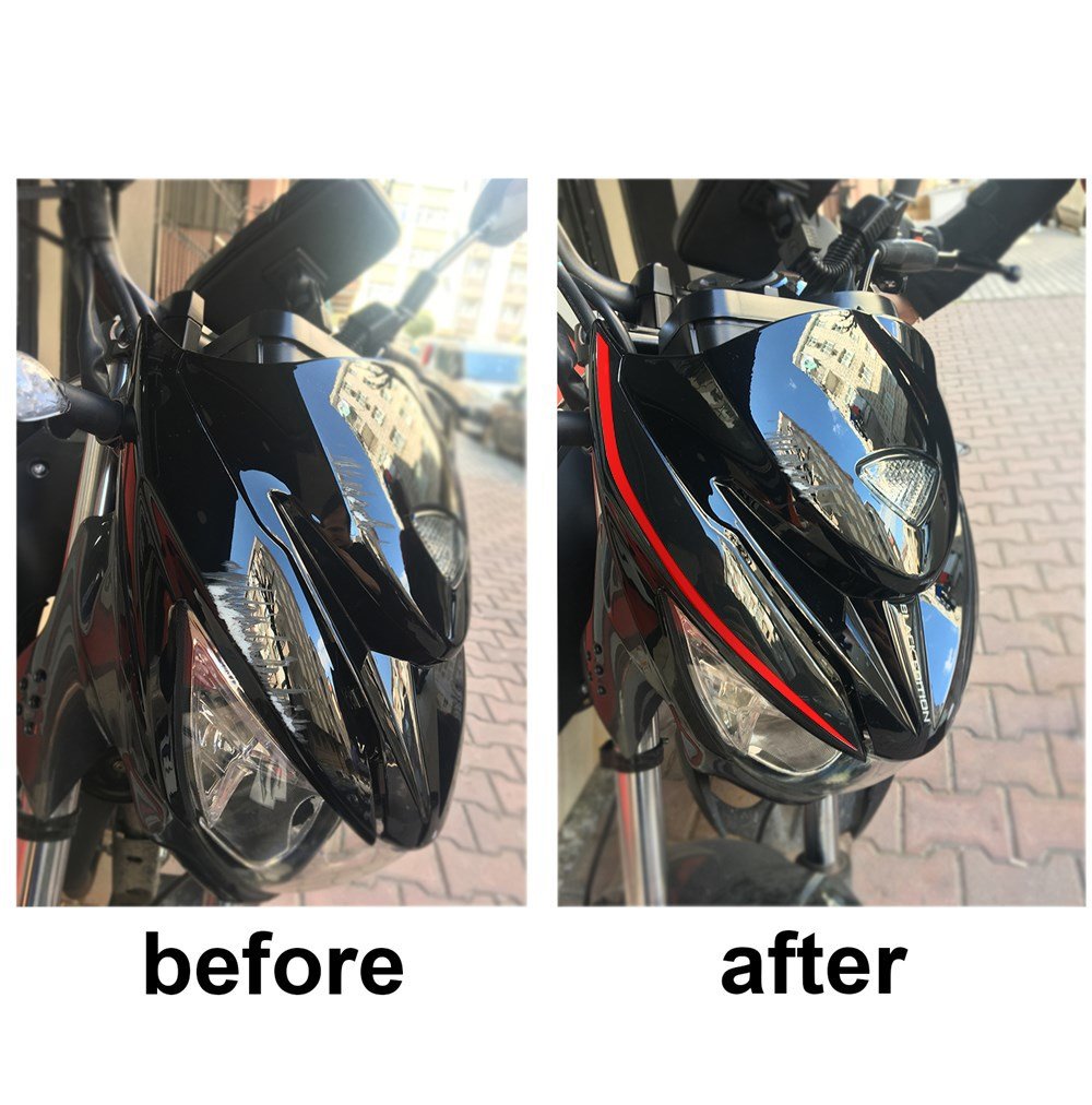 Mondial Drift L Far üstü Kafa Grenaj Sticker Set Siyah-Kırmızı tasarım