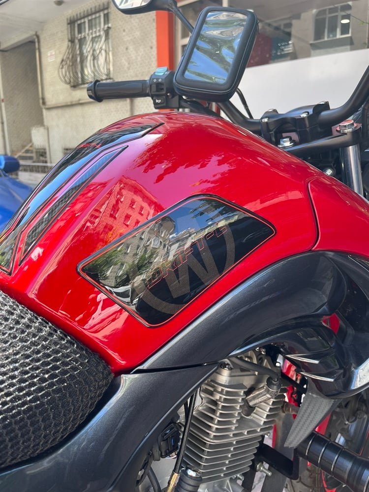 Mondial Drift L Full Tank Pad Set Siyah - Kırmızı