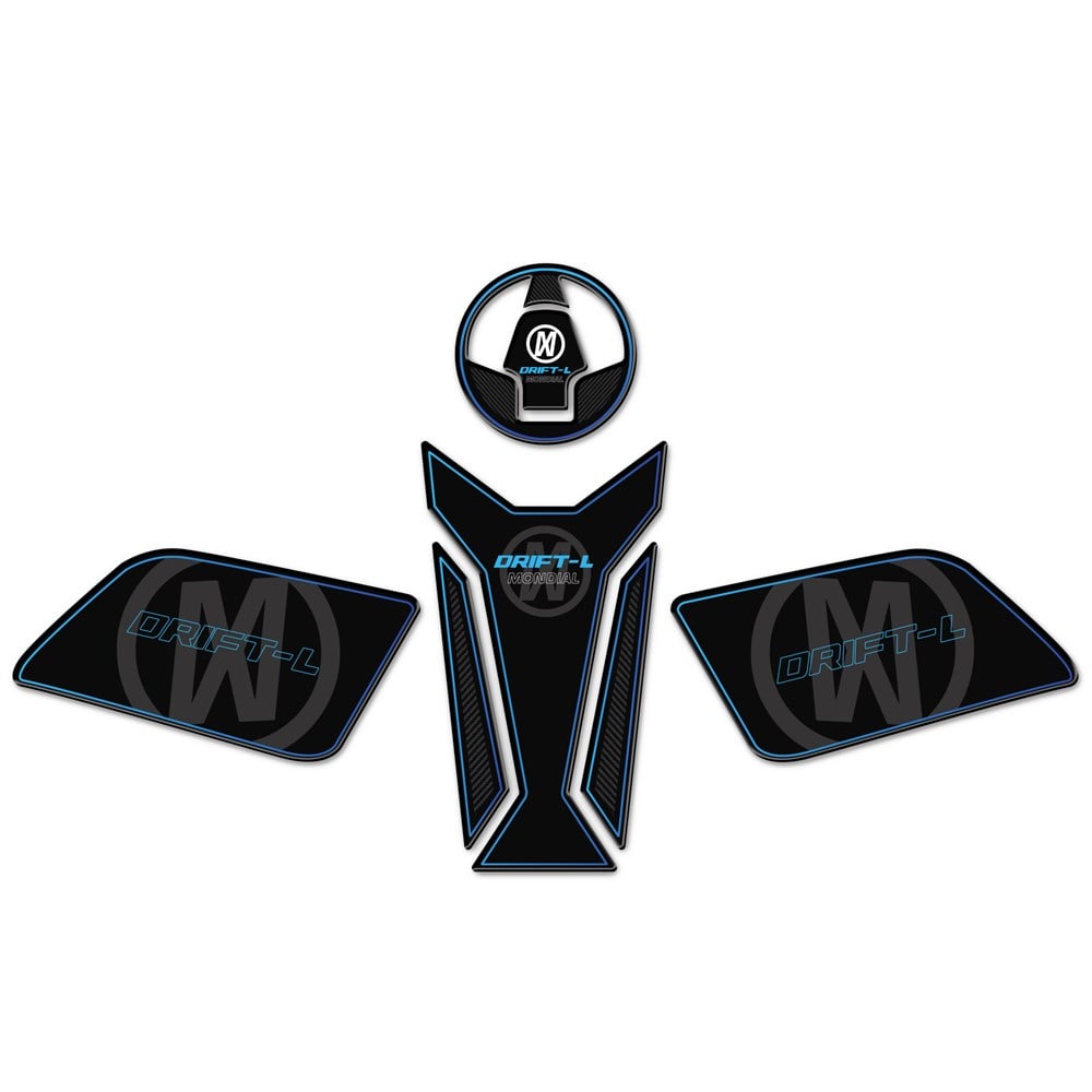 Mondial Drift L Tank Pad Set Siyah-Mavi tasarım
