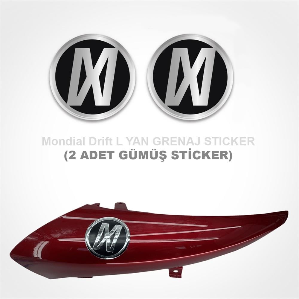 Mondial Gümüş Logo 3D Sticker