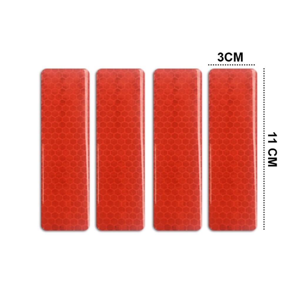 Motorsiklet Bisiklet Kask Uyarıcı Reflektif İkaz Sticker 4'lü