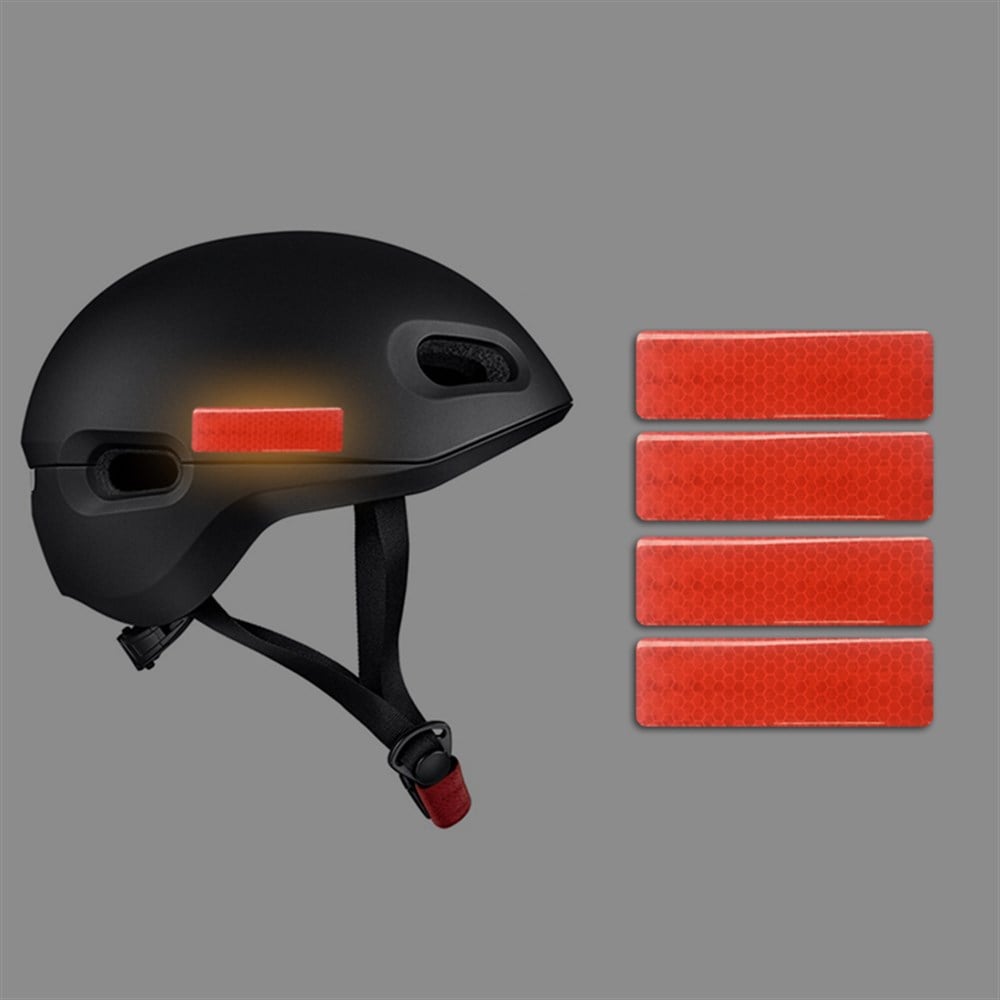 Motorsiklet Bisiklet Kask Uyarıcı Reflektif İkaz Sticker 4'lü