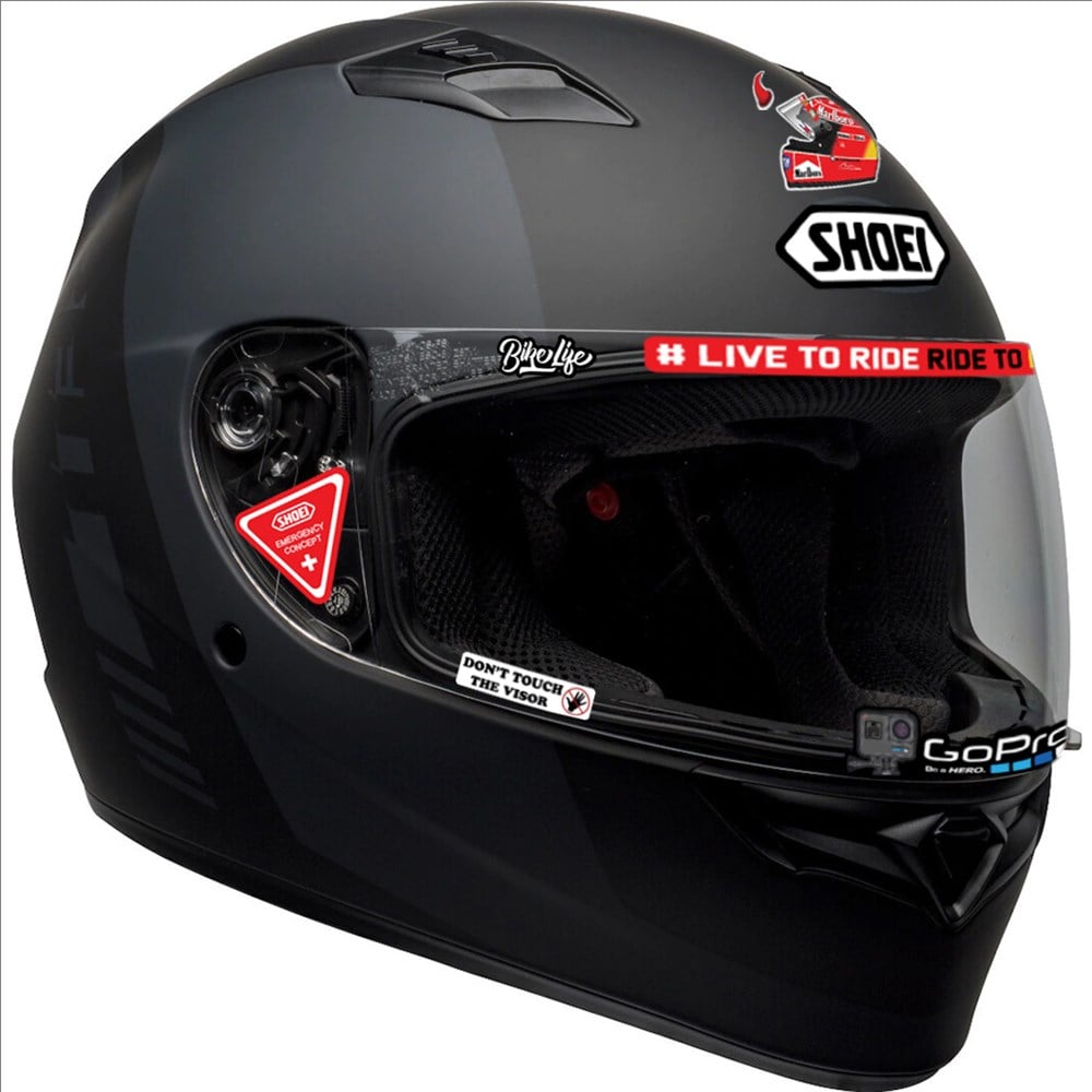 Motorsiklet Kask Sticker Seti Reflektif Parlama Özellikli 