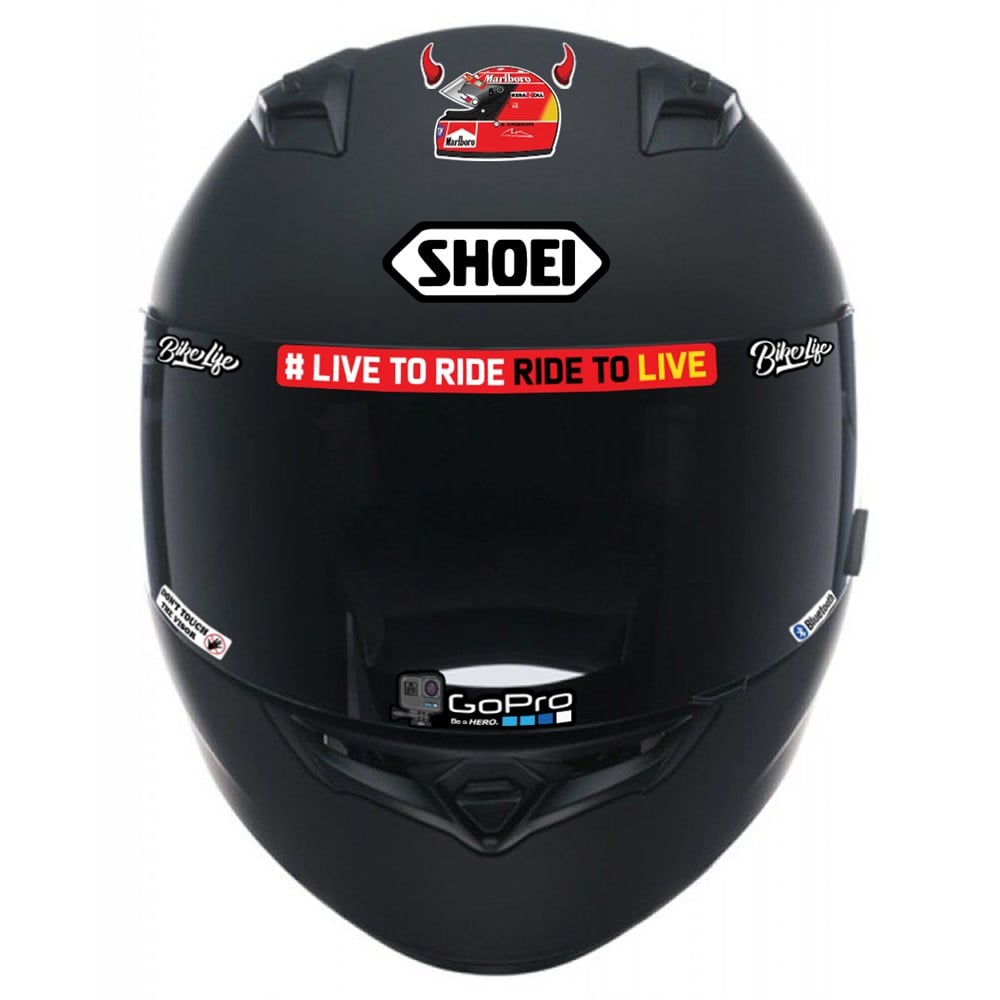 Motorsiklet Kask Sticker Seti Reflektif Parlama Özellikli 