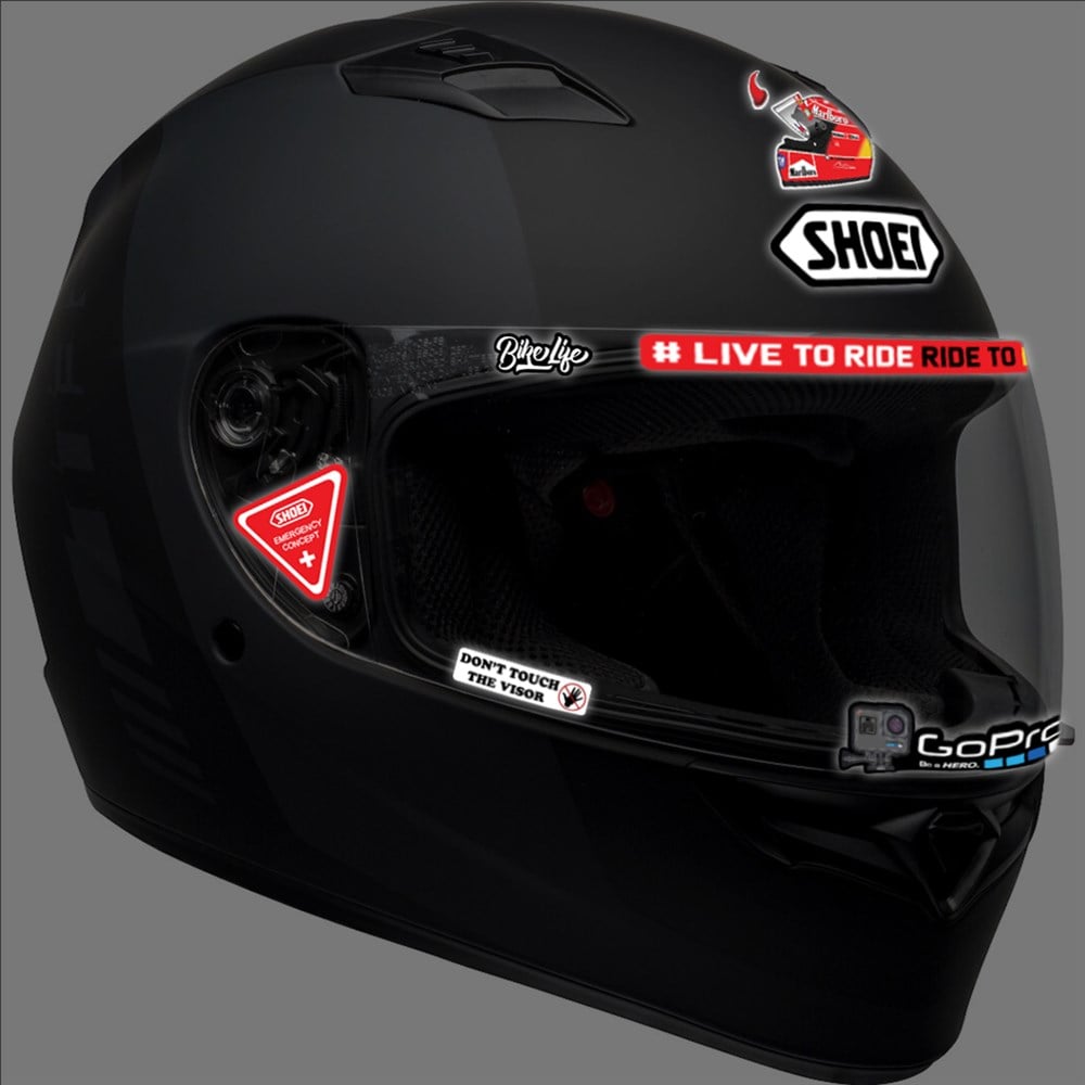 Motorsiklet Kask Sticker Seti Reflektif Parlama Özellikli 
